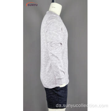 Mænds Half Placket Cotton French Terry Sweatshirt